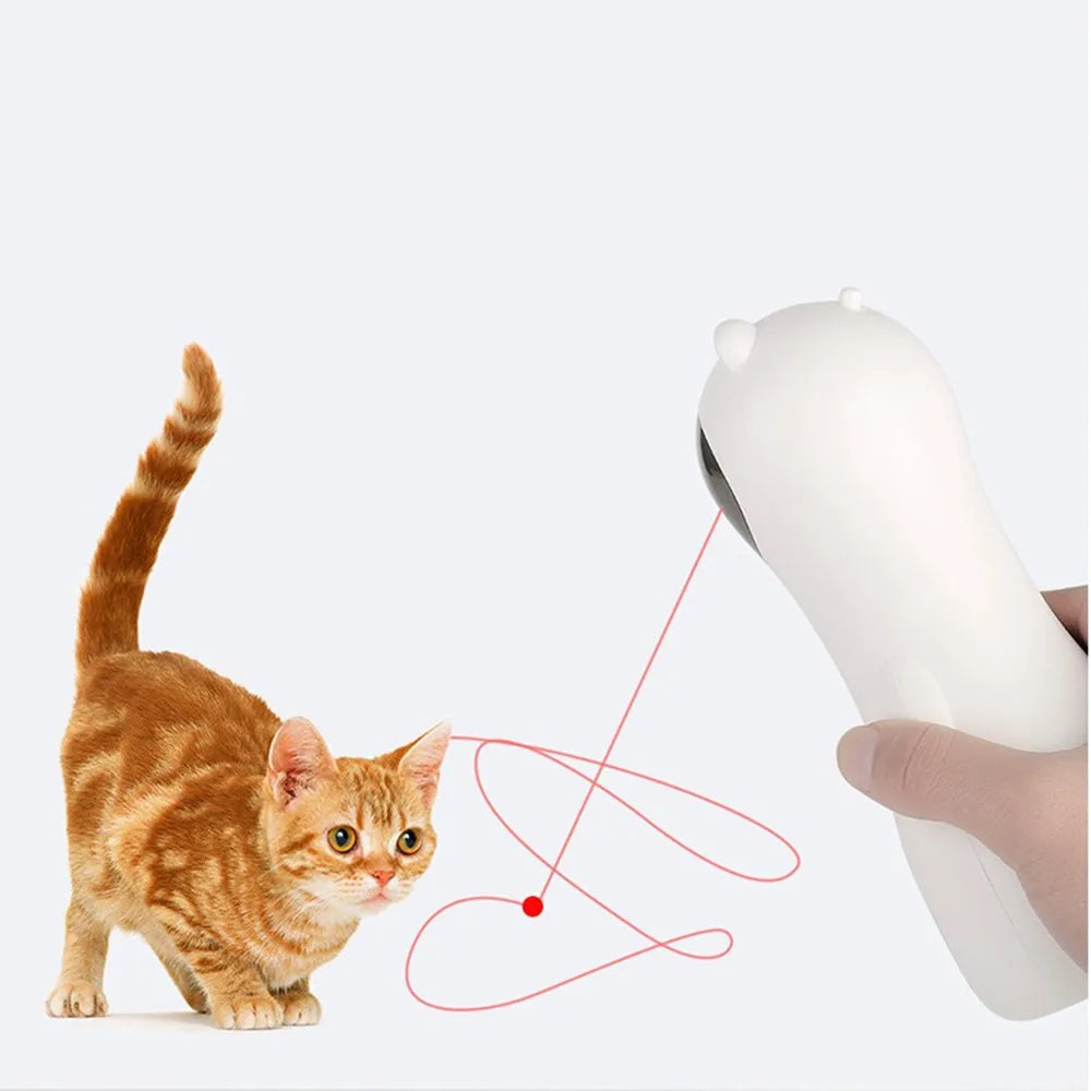 Cat Laser Toy Automatic Teaser Laser LED Kitten Interactive Training Entertaining Multi-Angle Adjustable USB Charge