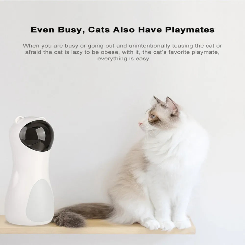 Cat Laser Toy Automatic Teaser Laser LED Kitten Interactive Training Entertaining Multi-Angle Adjustable USB Charge