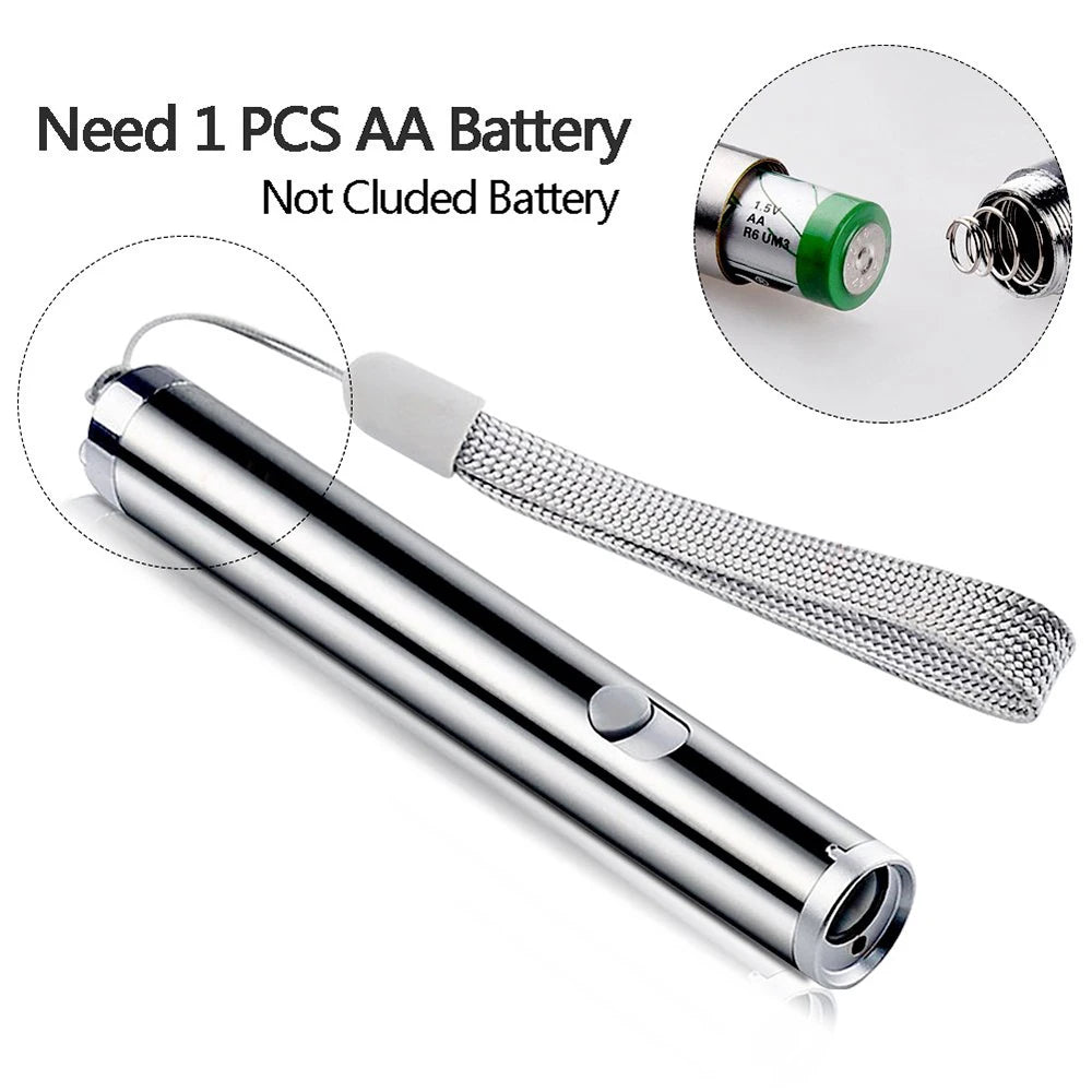 Battery Laser Pointer Cat Dog Toy - Safe Pet & Child Gift, Durable for Indoor Outdoor Play (Batteries Not Included)