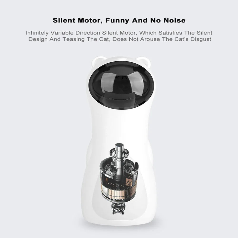Cat Laser Toy Automatic Teaser Laser LED Kitten Interactive Training Entertaining Multi-Angle Adjustable USB Charge