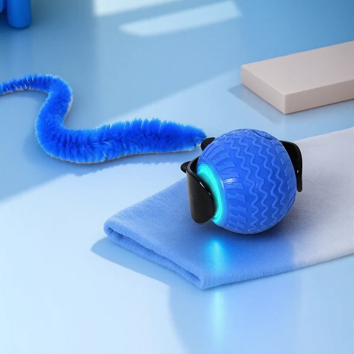 Automatic Rotating Smart Obstacle Avoidance LED Interactive Cat Toy 360 Degree Pet Playful Teasing Ball