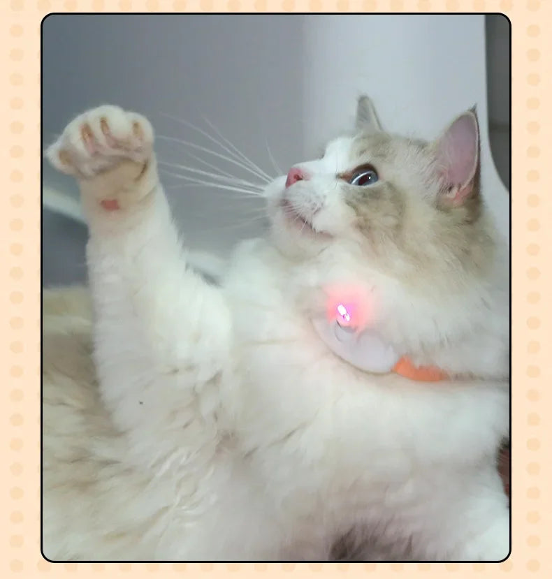 Laser Cat Collar Teasing Cat Electric USB Charging Kitten Automatic Cats Toy Smart Laser Teasing Cat Interactive Toy