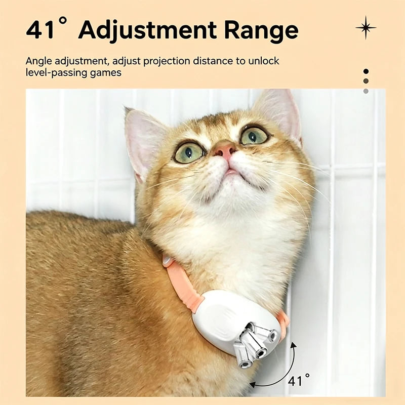 Smart Laser Cat Teaser Collar, Hands-Free USB Rechargeable LED Laser Pet Toy For Kitten Relieve Anxiety Pet Supplies